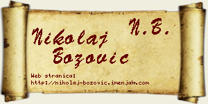 Nikolaj Božović vizit kartica